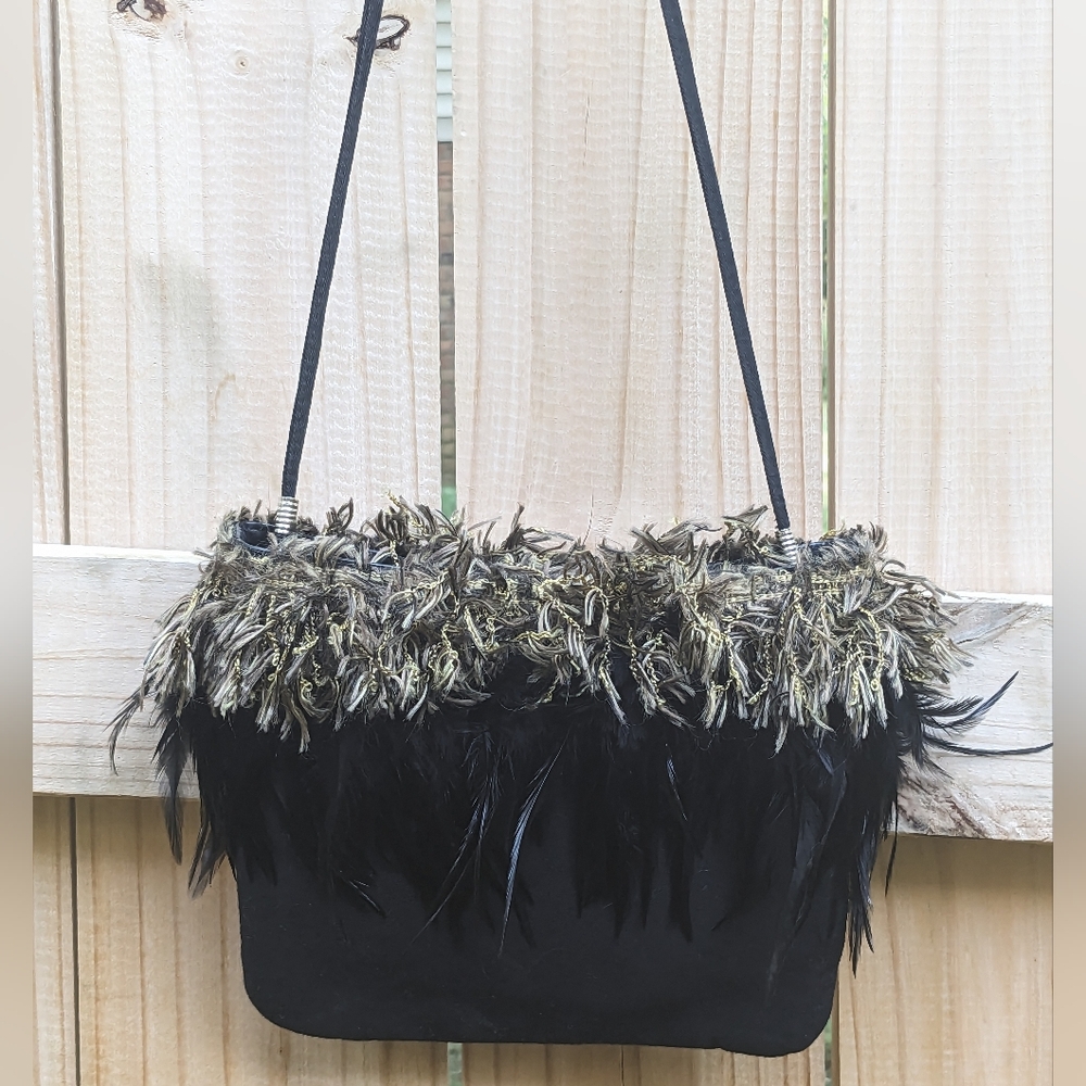 Vintage Feathered Purse